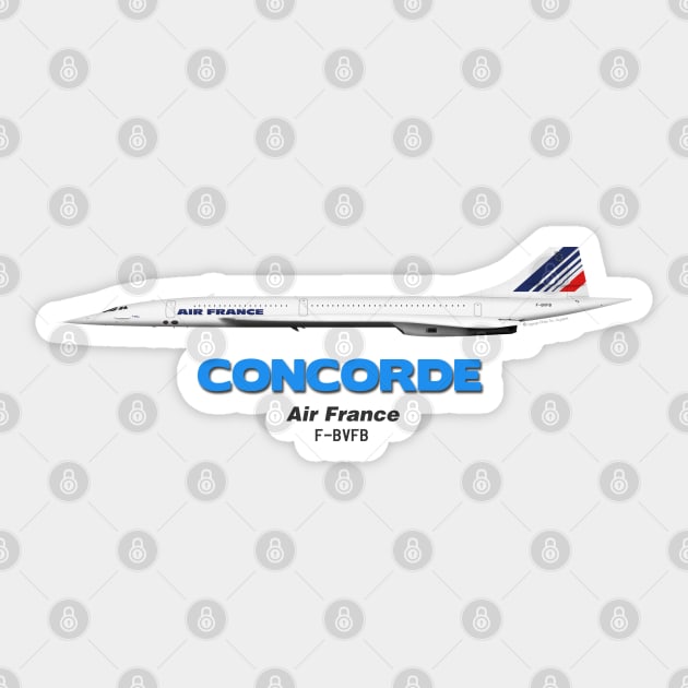 Concorde - Air France Sticker by TheArtofFlying